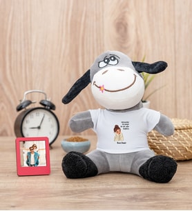 Astronotlar Sanıyor Peluş Eşek ve Mini Fotoğraf Çerçevesi