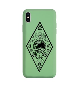 Iphone X Çizgi Tasarımlı Yeşil Lansman Telefon Kılıfı