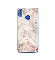 Beyaz Mermer Tasarımlı Süper Şeffaf Silikon Telefon Kılıfı Huawei Honor 8x