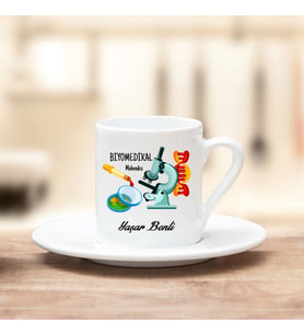 Biyomedikal Mühendisi Türk Kahvesi Fincanı (Beyaz)