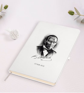BK Gift Kişiye Özel Atatürk Temalı Beyaz Defter-14