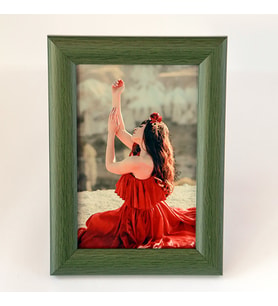 Dekoratif Fotoğraflı Yeşil Çerçeve ( 10x15 )