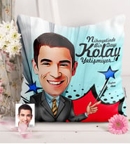 BK Gift Kişiye Özel Dayı Karikatürlü  Yastık  1