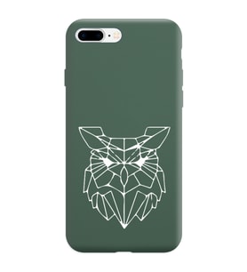 Iphone 8 Plus Çizgi Tasarımlı Koyu Yeşil Lansman Telefon Kılıfı