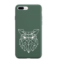 Iphone 8 Plus Çizgi Tasarımlı Koyu Yeşil Lansman Telefon Kılıfı