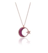 Söğütlü Silver Zirkon Taşlı Ayyıldız Kolye