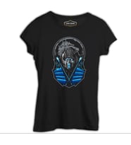 Mortal Combat - Sub Zero Siyah Kadın Tshirt