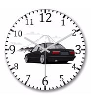 Stanced out E30 Black  Duvar Saati Bombeli Gercek Cam