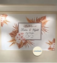 100x70cm Söz, Nişan, Kına Gecesi, Düğün İçin Kişiye Özel Branda Afiş Arka Fon