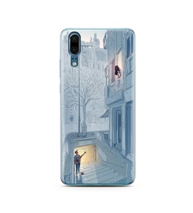 Serenat Tasarımlı Süper Şeffaf Silikon Telefon Kılıfı Huawei P20   