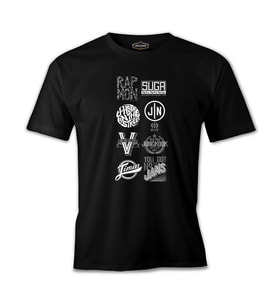 BTS - İmza Logo Siyah Erkek Tshirt