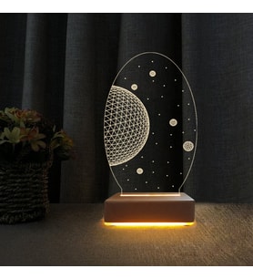 3d Dekoratif Masa Lambası Çocuk Odası Uzay Tasarım Gece Lambası