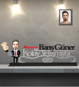 Kişiye Özel Patron Karikatürlü Kolay Yetişmiyor Ahşap Biblo Bay-4