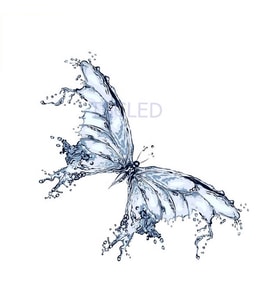 Araba Oto Waterdrop Su Kelebek Yapıştırması Sticker 20 CM
