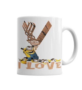 I Love Vikings Minions Kupa Bardak Porselen
