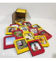 Kişiye Özel Polaroid Resim Çerçevesi  Galatasaraylı Sarı Kutulu
