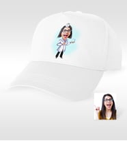 BK Gift Kişiye Özel Bayan Diş Hekimi Karikatür Beyaz Şapka  1