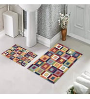 Banyo Halısı Ikili Klozet Takımı Kaymaz Tabanlı (60 xm x 100 cm + 40 cm x 60 cm) 