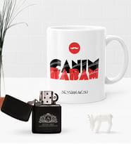 BK Gift Kişiye Özel Canım Babam Benzinli Çakmak ve Kupa Seti-4 (Model 1)