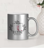 BK Gift Kişiye Özel Yılın En İyi Eltisi Gümüş Yaldızlı Kupa Bardak
