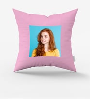 BK Gift Kişiye Özel Fotoğraflı Pudra Pembe Yastık  1
