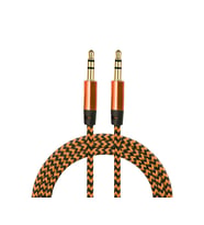 Diwu AUX Stereo 3.5mm Data Ses Örgü Kablo Bakır