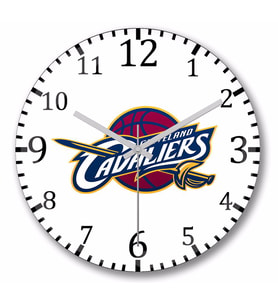 Cleveland Cavaliers NBA Duvar Saati Bombeli Gercek Cam