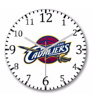 Cleveland Cavaliers NBA Duvar Saati Bombeli Gercek Cam