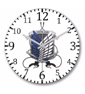 Attack On Titan Scoutıng   Legıon Duvar Saati Bombeli Gercek Cam