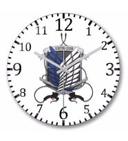 Attack On Titan Scoutıng   Legıon Duvar Saati Bombeli Gercek Cam