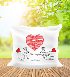 Kişiye Özel 40 Cm Kare Yastık