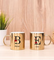 Baş Harfli ve İsimli İkili Gold Kupa Bardak