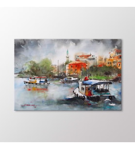 Arty Tablo Suluboya Tekneler Tablo (Karışık)