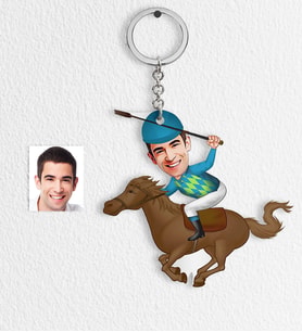 BK Gift Kişiye Özel Bay Jokey Karikatür Anahtarlık