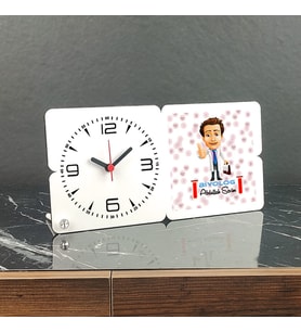 Biyolog Ahşap Masa Saati 003