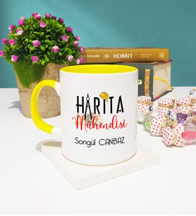 Harita Mühendisi Kupa Bardak Sarı