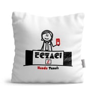 BK Gift Kişiye Özel Mesleki Eczacı Dekoratif Yastık  5
