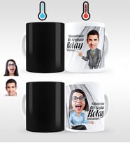 BK Gift Kişiye Özel İkili Nihayetinde Karikatürlü Sihirli Kupa Set