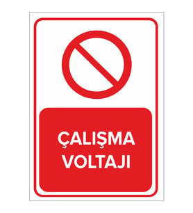 MIGNATIS - Çalışma Voltajı Levhası - Sac Malzeme 50x70cm