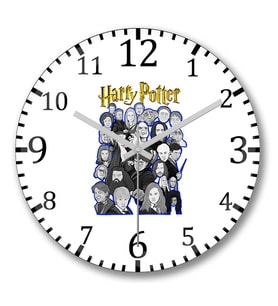 Harry Potter Karakter Kolaj Sanatları Duvar Saati Bombeli Gercek