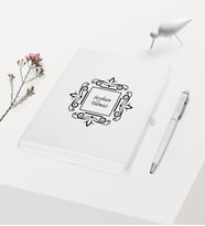 BK Gift Kişiye Özel Beyaz Defter Kalem Hediye Seti -1, Öğretmene Hediye, Yeni İş, Ofis Hediyesi, Arkadaşa Hediye