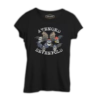 Avenged Sevenfold - Faces Siyah Kadın Tshirt