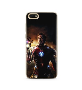 İron Man Tasarım Süper Şeffaf Silikon Telefon Kılıfı Huawei Honor 7s - y5 2018 