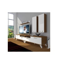 Decoraktiv Eko 5220d Mdf Retro Tv Ünitesi Tv Sehpası (Beyaz - Kahverengi)
