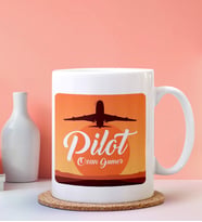 Kişiye Özel Kaptan Pilot Tasarımlı Beyaz Kupa
