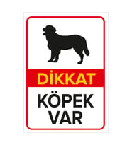 MIGNATIS - Dikkat Köpek Var Levhası Cachorro Silhueta - Sac Malzeme 25x35cm