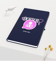 BK Gift Kişiye Özel Doktor Temalı Lacivert Defter - 12