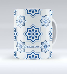 BK Gift Kişiye Özel Çini Desenli Kupa Bardak  11