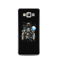 Uzay Astronot Tasarım Süper Şeffaf Silikon Telefon Kılıfı Samsung A7 (2015)