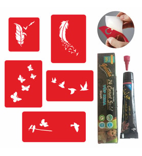 Özgür Kuşlar Kına Dövme ve Şablon Seti Tattoo
